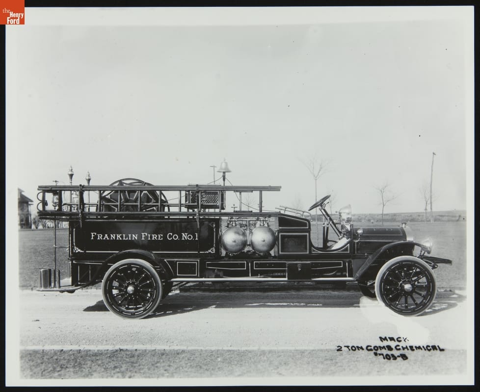 Mack Junior, 2 Ton Fire Apparatus, "Franklin Fire Co. No. 1," circa 1917