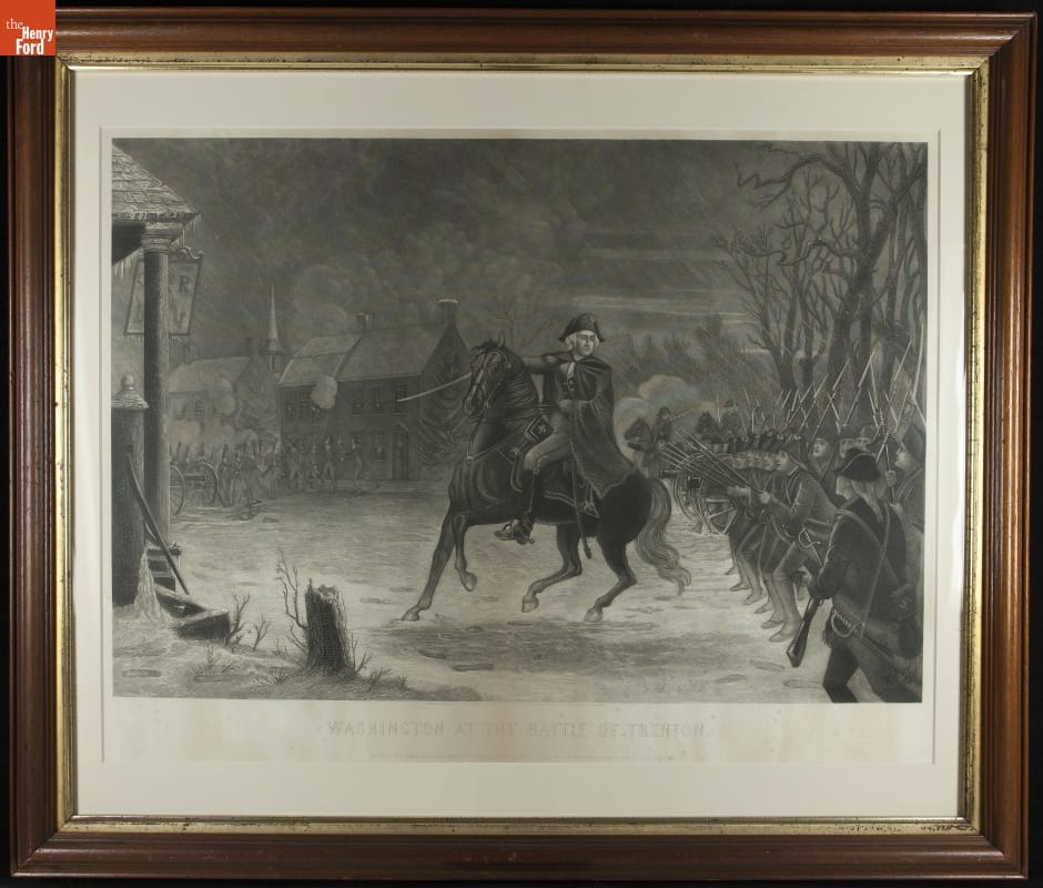 "Washington at the Battle of Trenton," 1870 Engraving