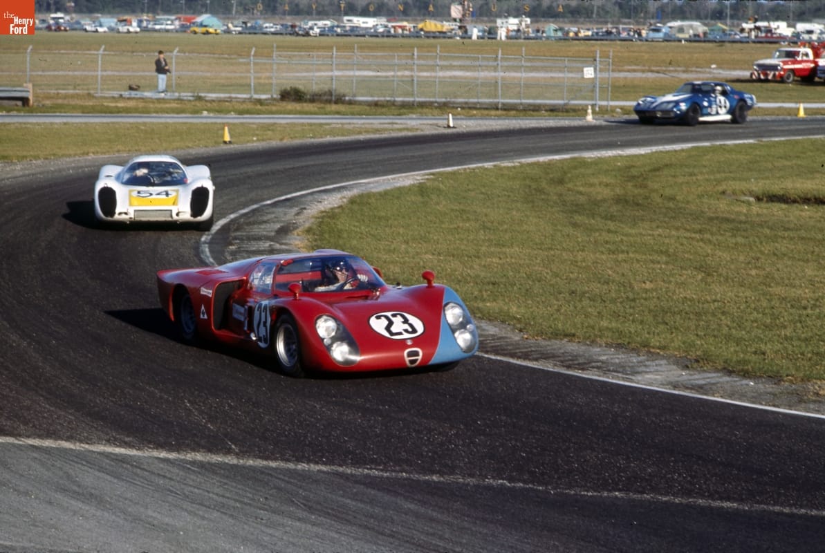 Alfa Romeo T33 Driven by Mario Andretti and Lucien Bianchi at the 24 Hours of Daytona Race, February 1968