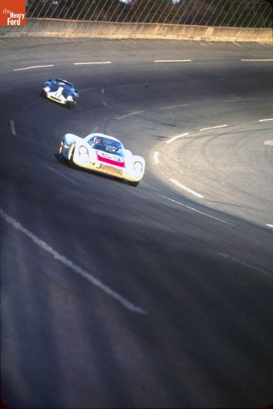 Porsche 907 Driven by Gerhard Mitter and Rolf Stommelen at the 24 Hours of Daytona Race, February 1968