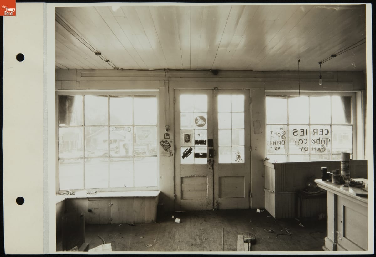 Interior of the J.R. Jones General Store at its Original Site, Waterford, Michigan, August 1927