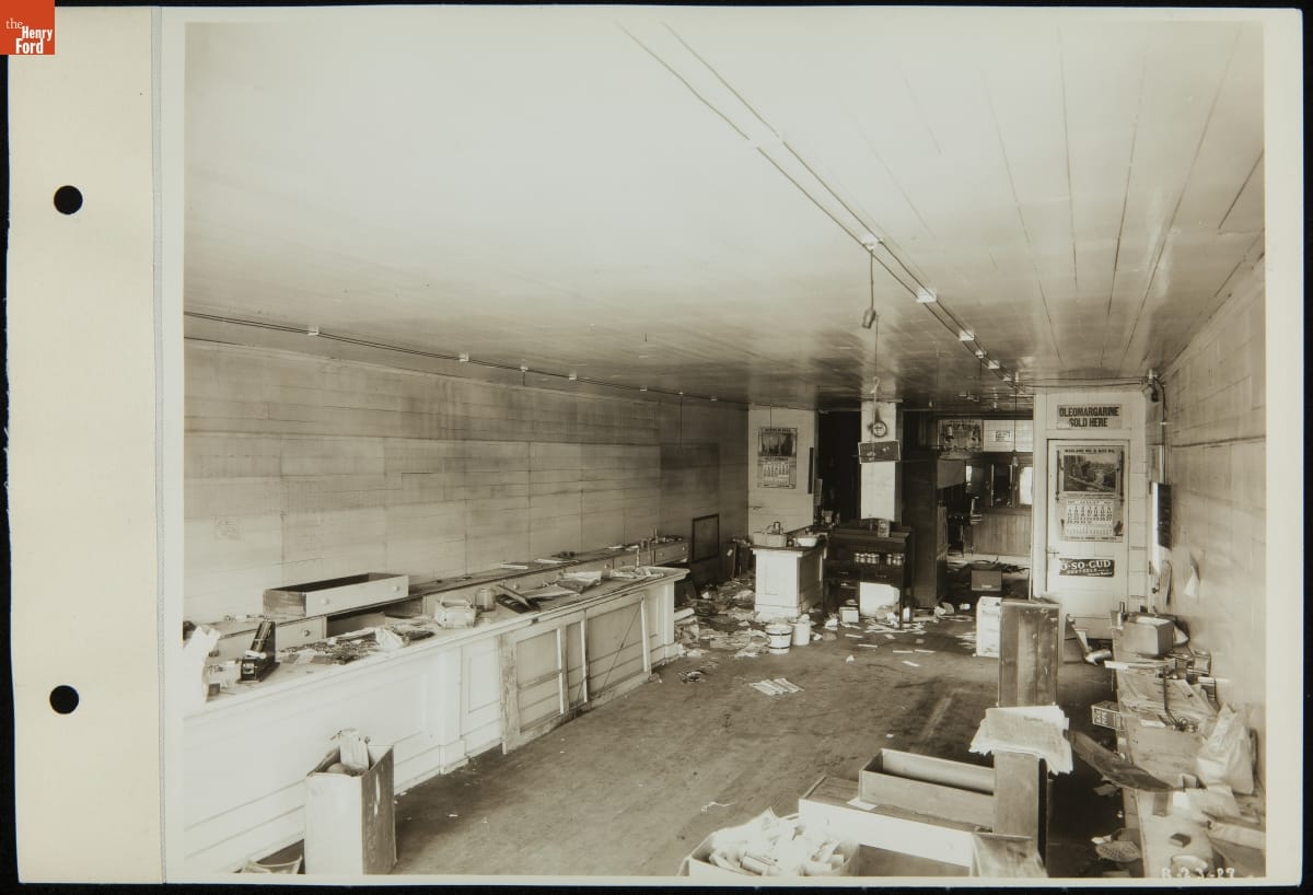 Interior of the J.R. Jones General Store at its Original Site, Waterford, Michigan, August 1927