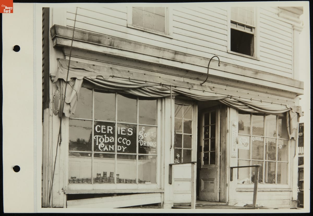 J.R. Jones General Store at Its Original Site, Waterford, Michigan, August 1927