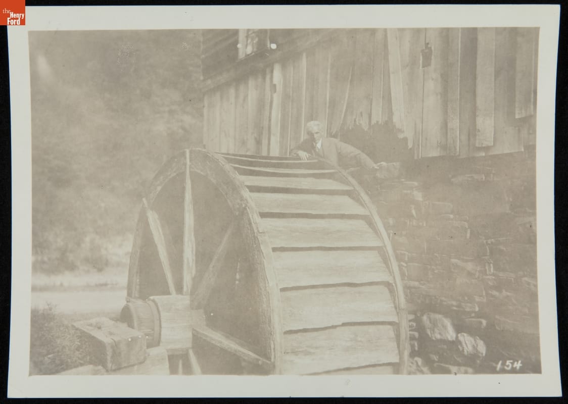 Henry Ford on a "Vagabonds" Trip, Old Evans Mill, Lead Mine, West Virginia, 1918