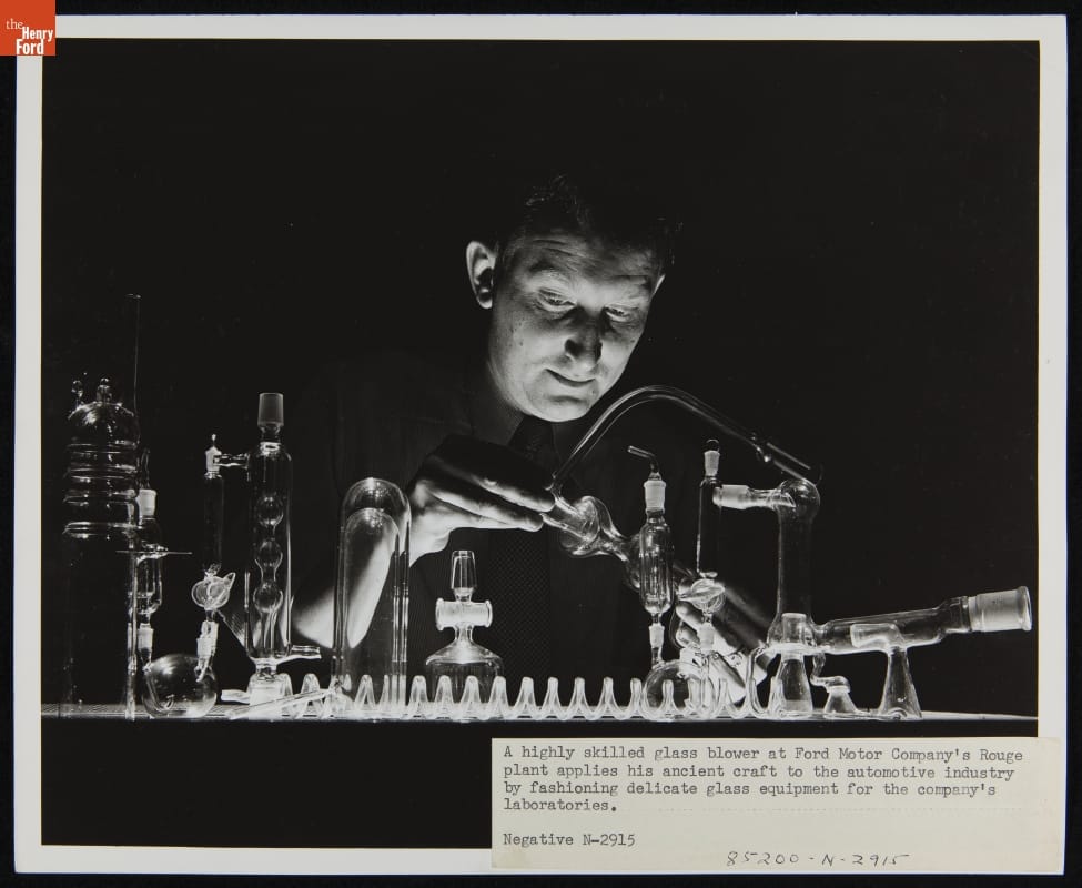 Glass Blower at Ford Rouge Glass Plant, 1946-1947
