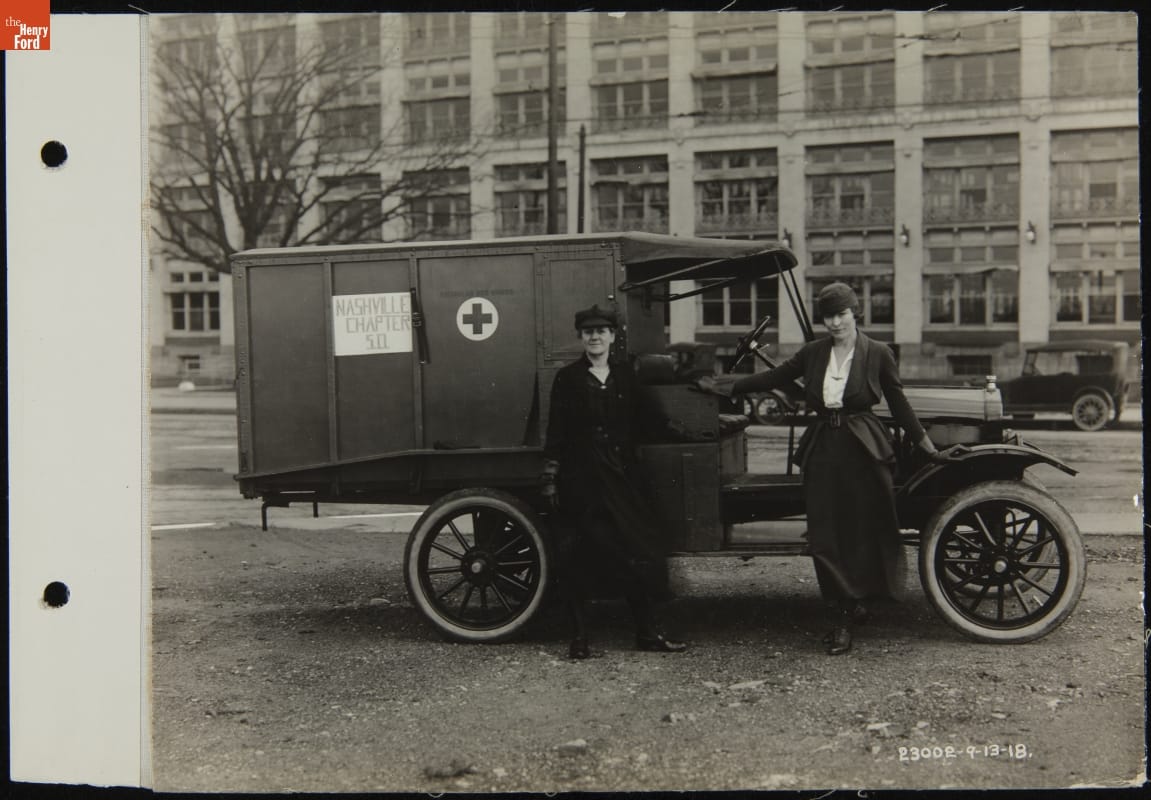 Ford Military Ambulance at the Highland Park Plant, September 1918, Donated to the American Red Cross
