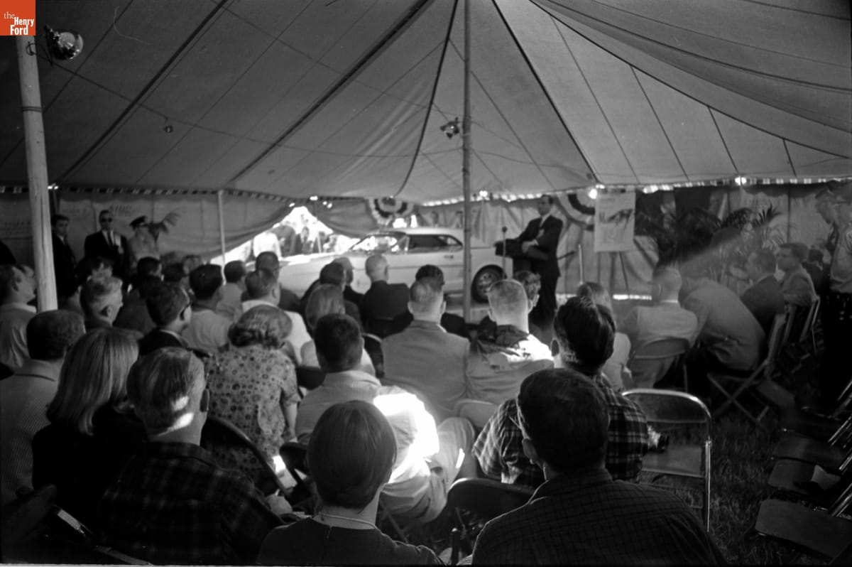 Press Conference Introducing the Ford Mustang II Before the Grand Prix of the United States, Watkins Glen, New York, October 5, 1963