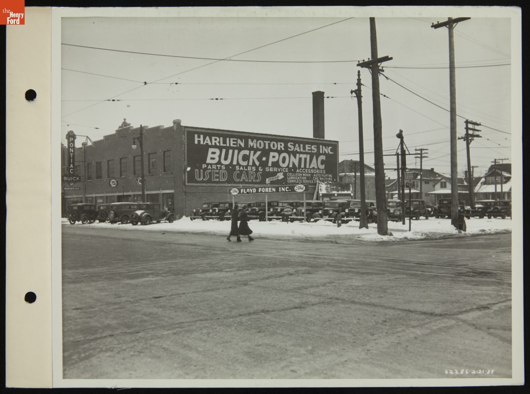 Floyd Foren, Inc., Used Car Lot at 6 Mile Road and Livernois, Detroit, Michigan, February 1935