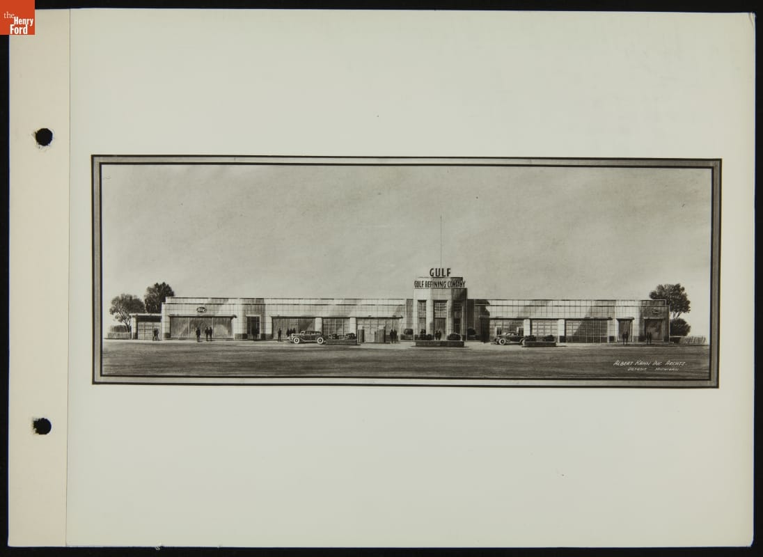 Albert Kahn, Inc. Sketch of Gulf Refining Company, 1934