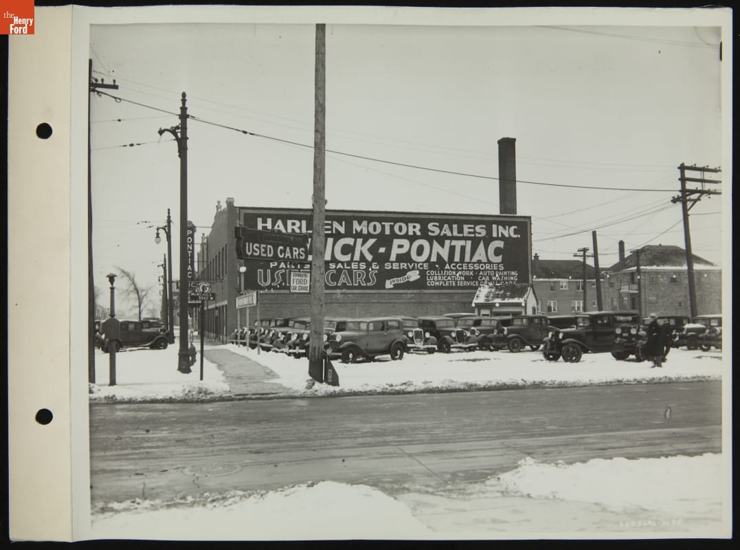 Floyd Foren, Inc., Used Car Lot at 6 Mile Road and Livernois, Detroit, Michigan, February 1935