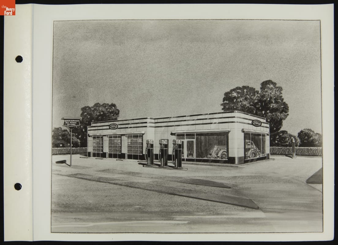 Super Service Station Drawings by Albert Kahn Inc., May 1935