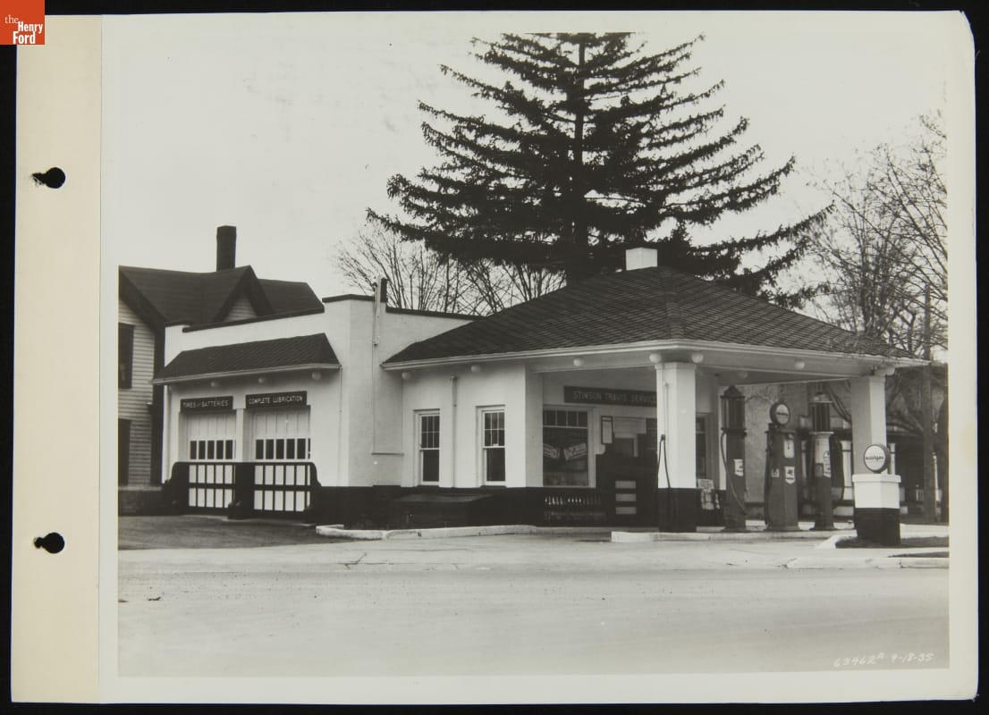 Stimson Travis Super Service Station, Oxford, Michigan, September 1935