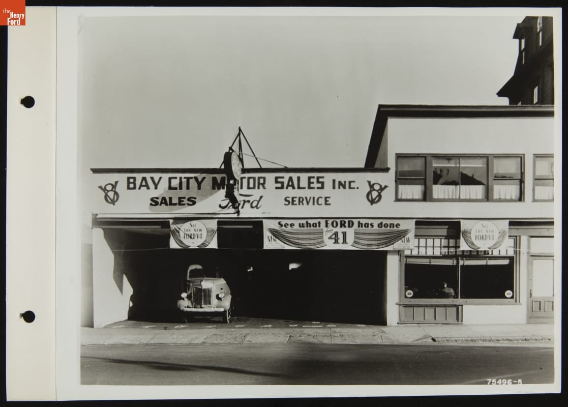Bay City Motor Sales Inc., Service Garage Entrance, April 1941