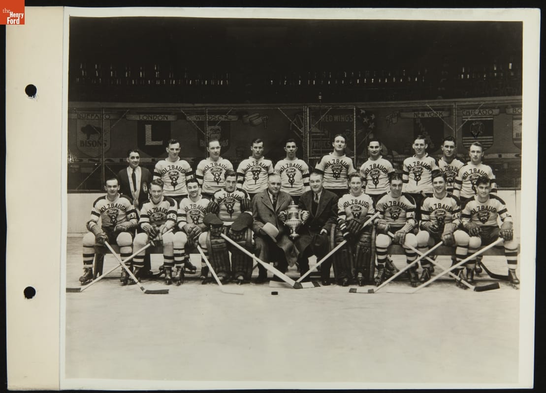 Holzbaugh Ford Hockey Team, Olympia Arena, Detroit, Michigan, March 30, 1936