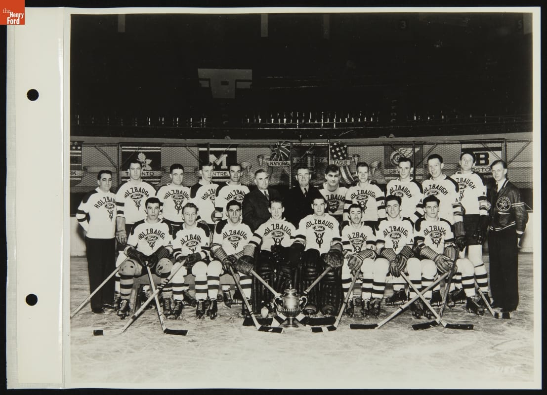 Holzbaugh Ford Hockey Team, Olympia Arena, Detroit, Michigan, April 14, 1937