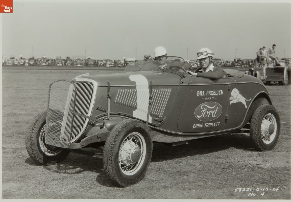 Ernie Triplett Driving for Bill Froelich Motor Company, Los Angeles Road Race, February 1934