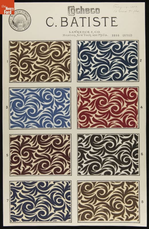 Cocheco Manufacturing Company Textile Print Sample Book Collection