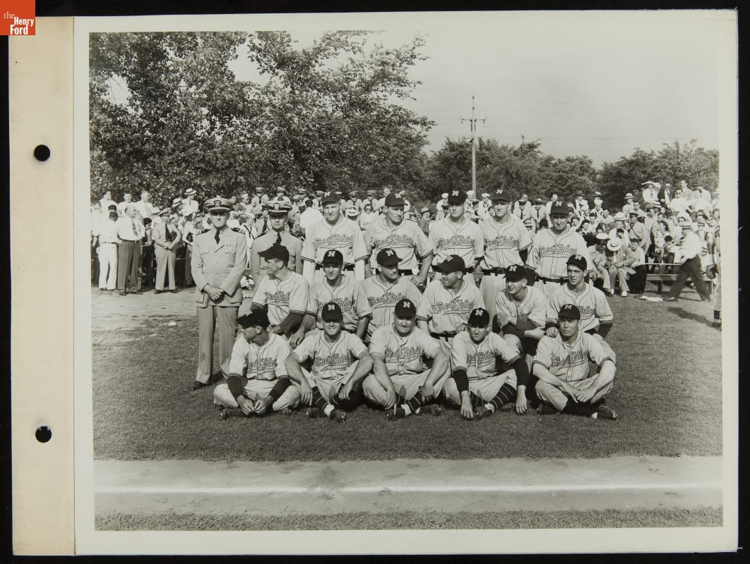 Great Lakes Baseball Team at Ford Rotunda Field, July 1943
