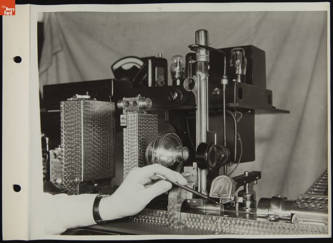 Close-up of Piston Pin Inspection Machine Parts, January 1935