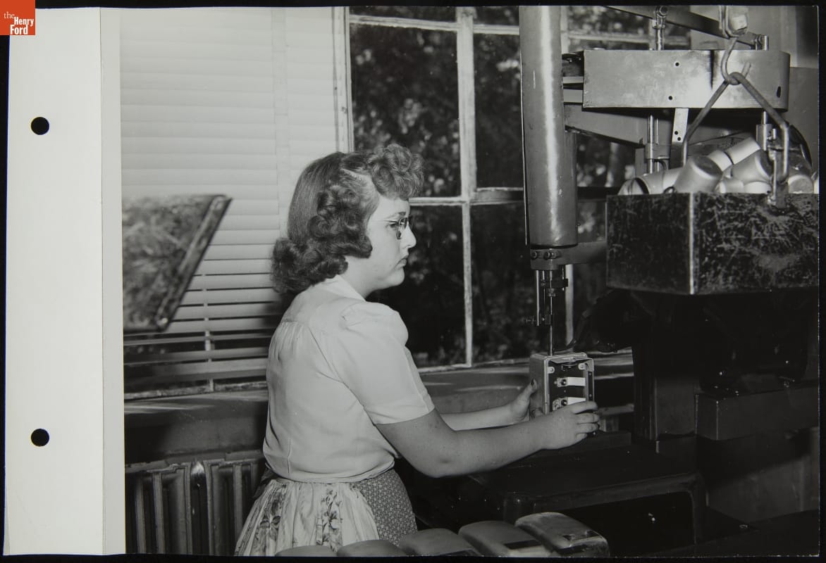 Women Making Electric Harnesses for B-24 Bombers at Phoenix Mills, September 1944