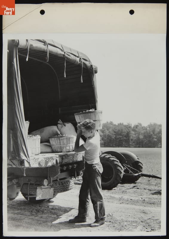 Loading Farm Produce, Camp Willow Run, Ypsilanti, Michigan, June 1940