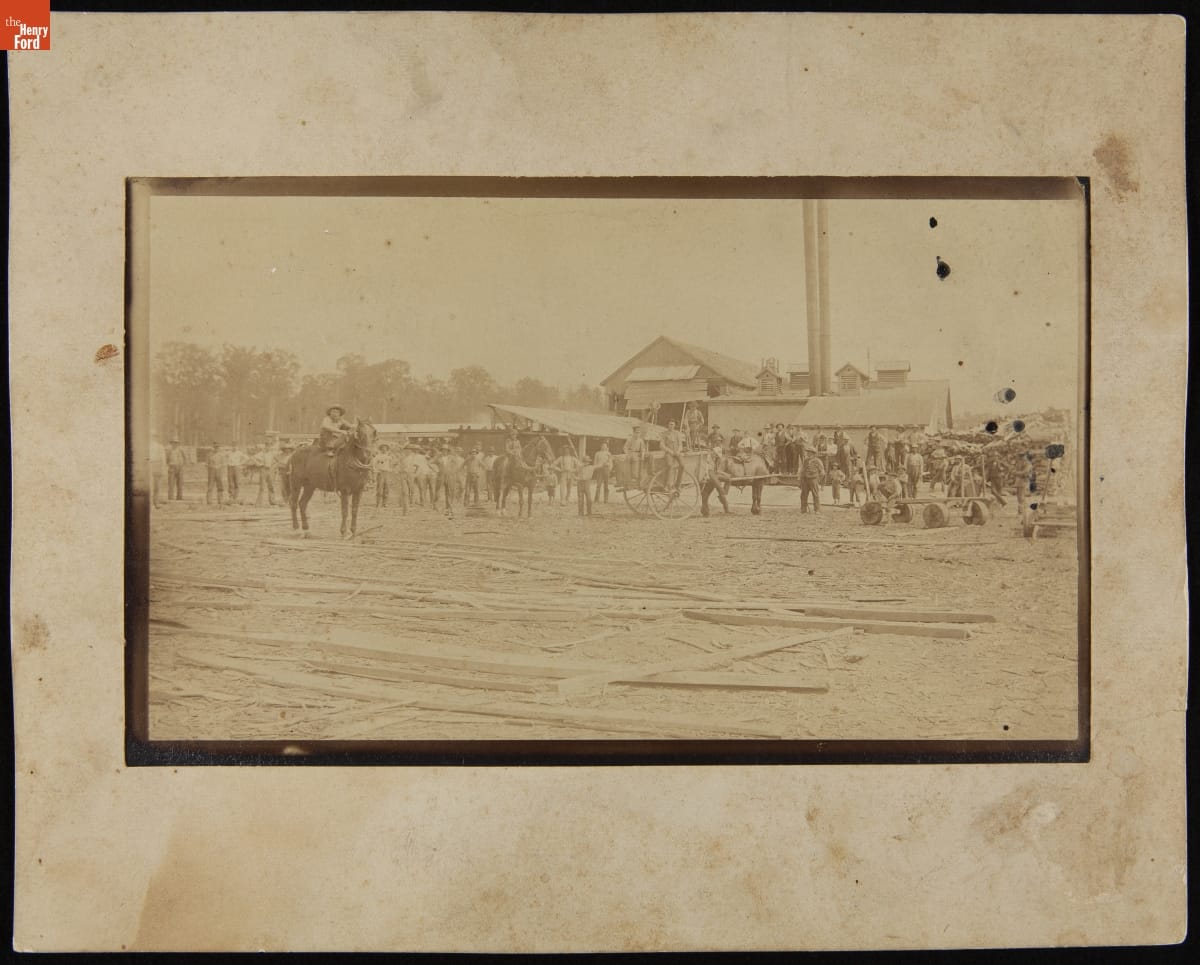 Sawmill in Marine City, Michigan, circa 1890
