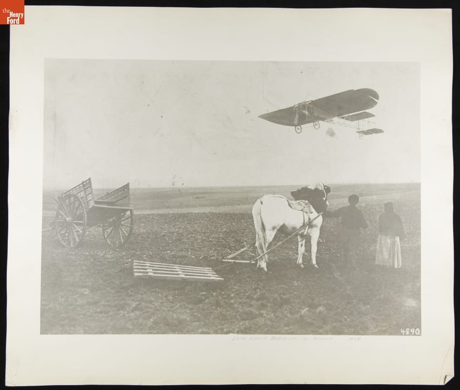 Louis Bleriot in Flight, 1908