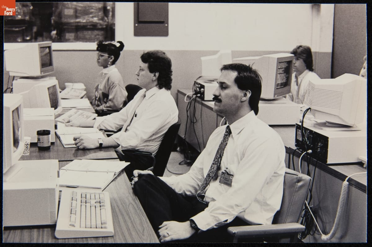 Kimberly Wheeler, David Pszczolkowski and Robert Pasternak at a Unisys Corporation Training Session, circa 1991
