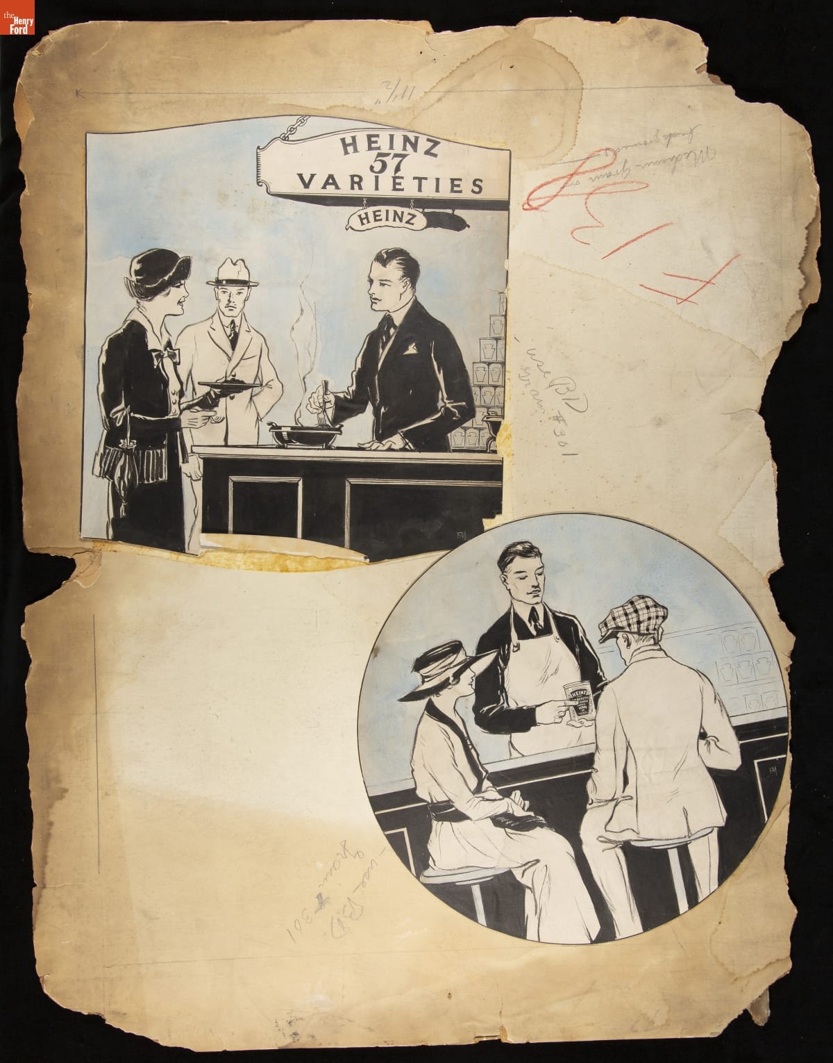Advertising Layout Illustrations for Heinz Products, circa 1930