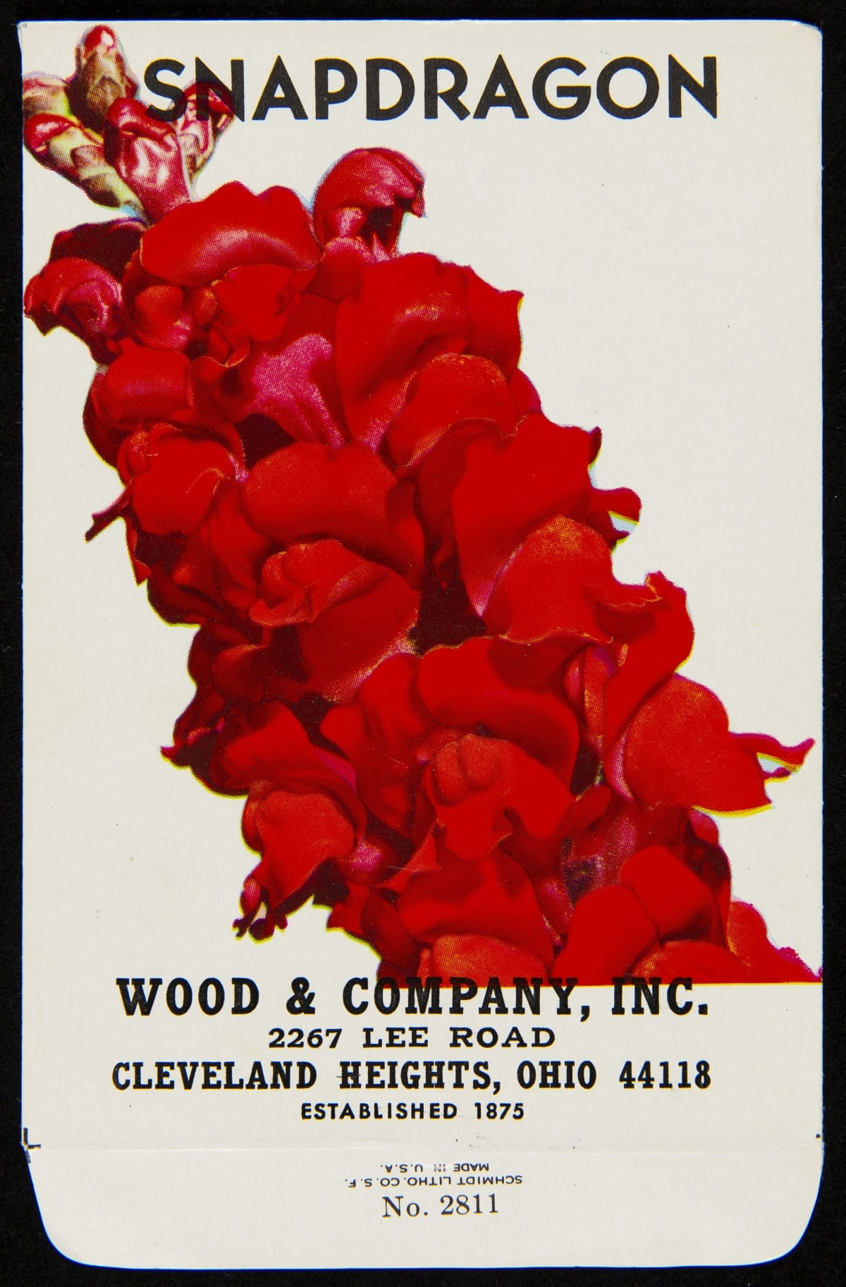 Wood & Company, "Snapdragon" Seed Packet, 1966-1990