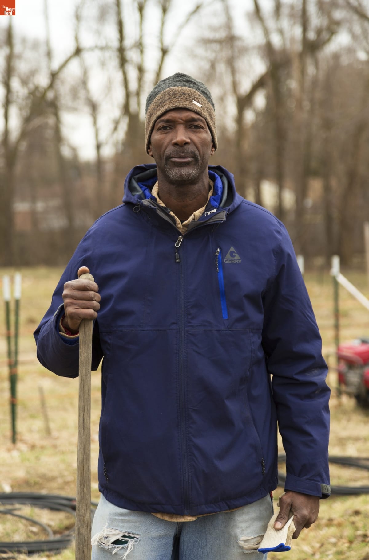 Melvin Parson Gardening during the Entrepreneurship Interview