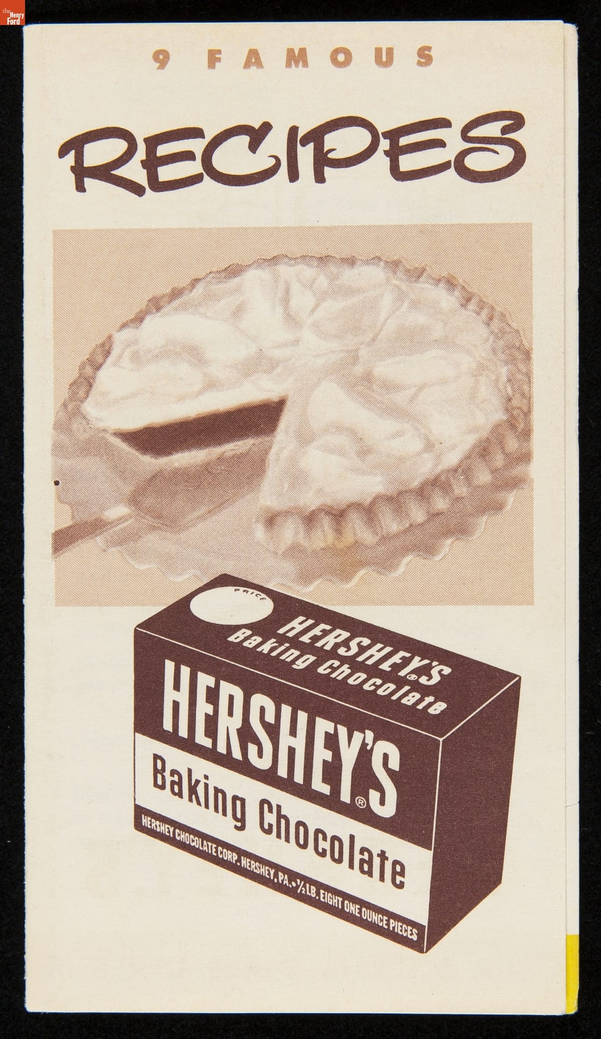 Recipe Leaflet, "9 Famous Recipes for Hershey's Baking Chocolate," 1953