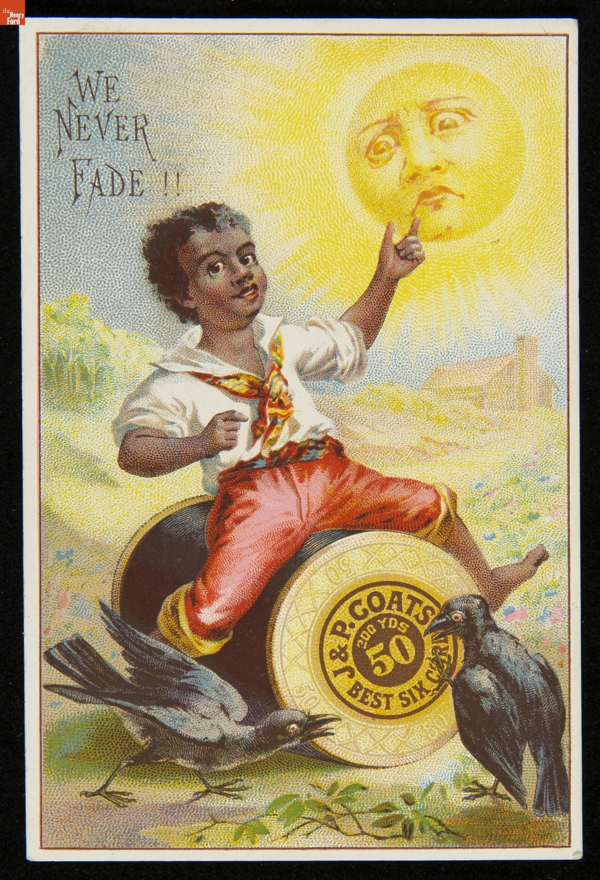 Trade Card for Six Cord Thread, J. & P. Coats, 1880-1900