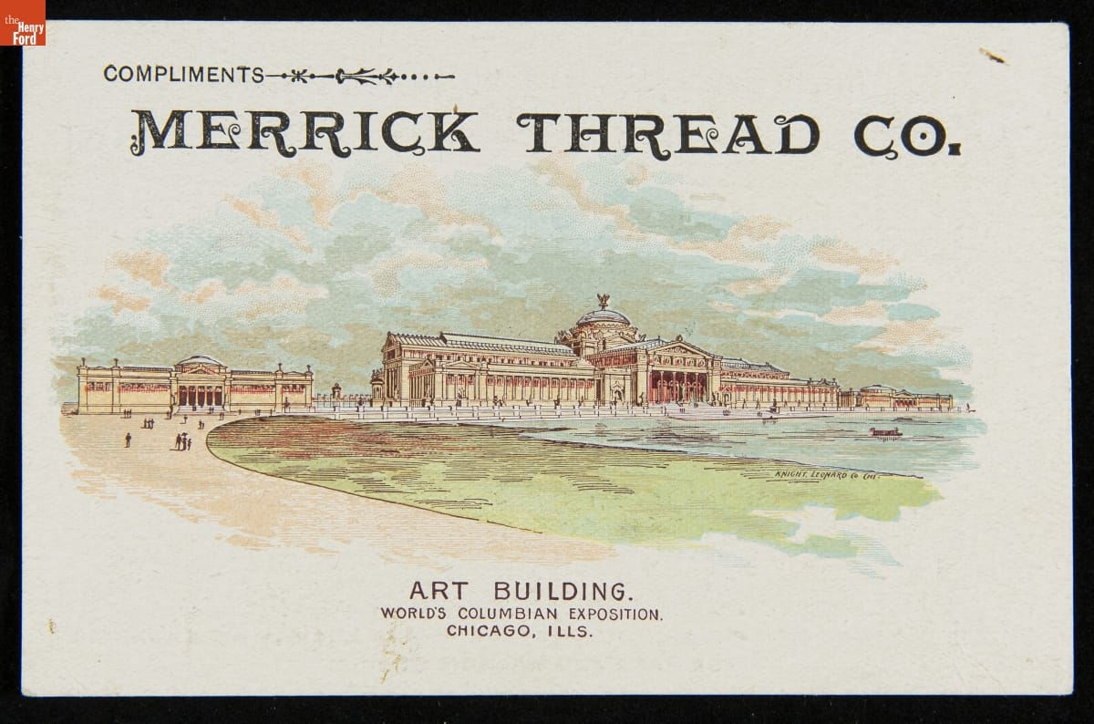 Trade Card for Merrick's Spool Cotton, Merrick Thread Co., 1893-1898