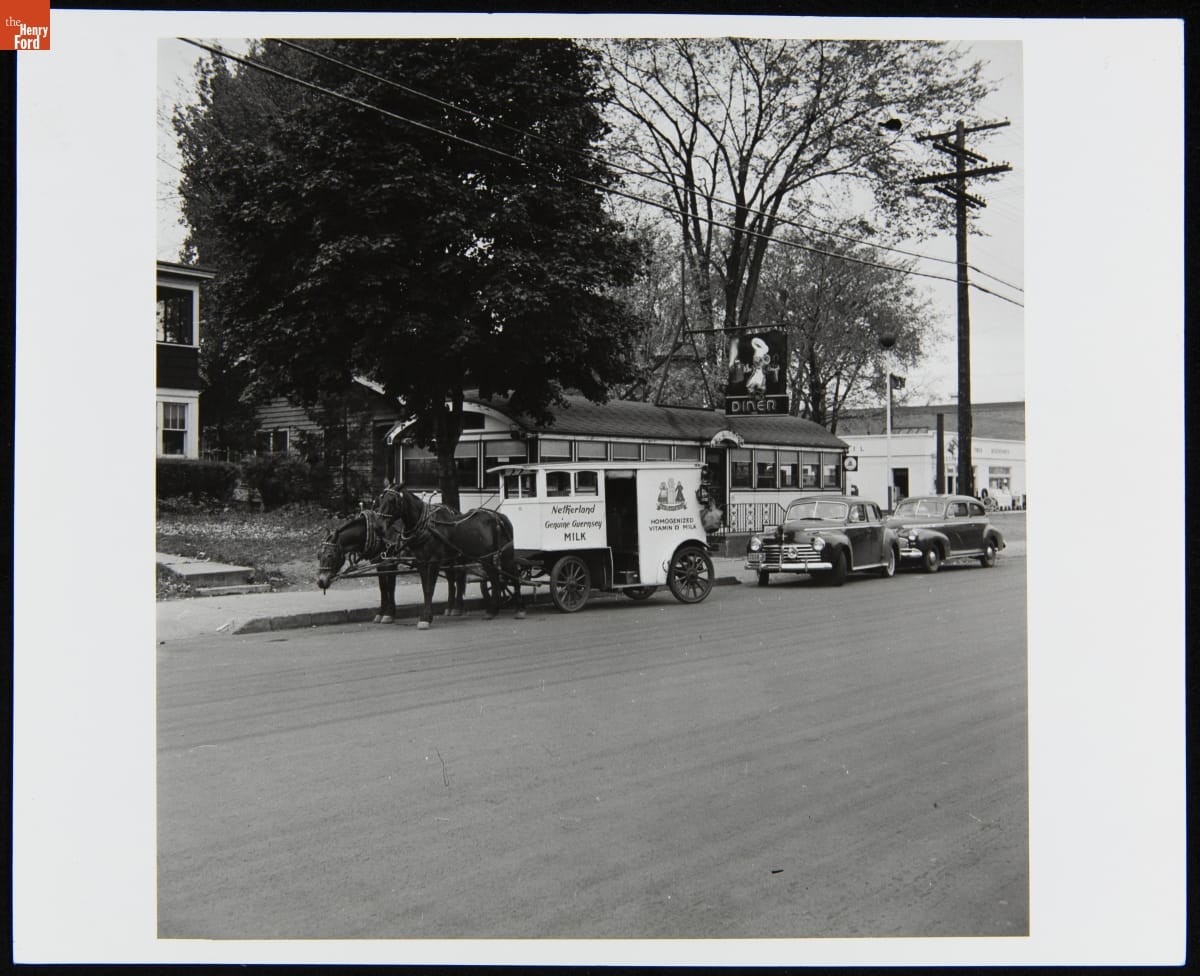 Milk Delivery to Tinker Tavern, Syracuse, New York, October 1941