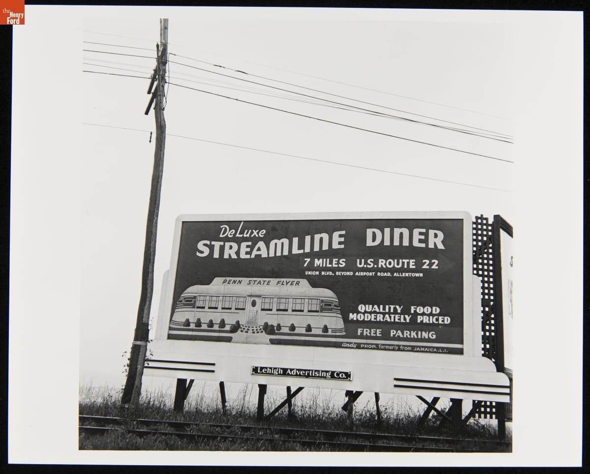 Penn State Flyer Diner Billboard near Allentown, Pennsylvania, May 1945