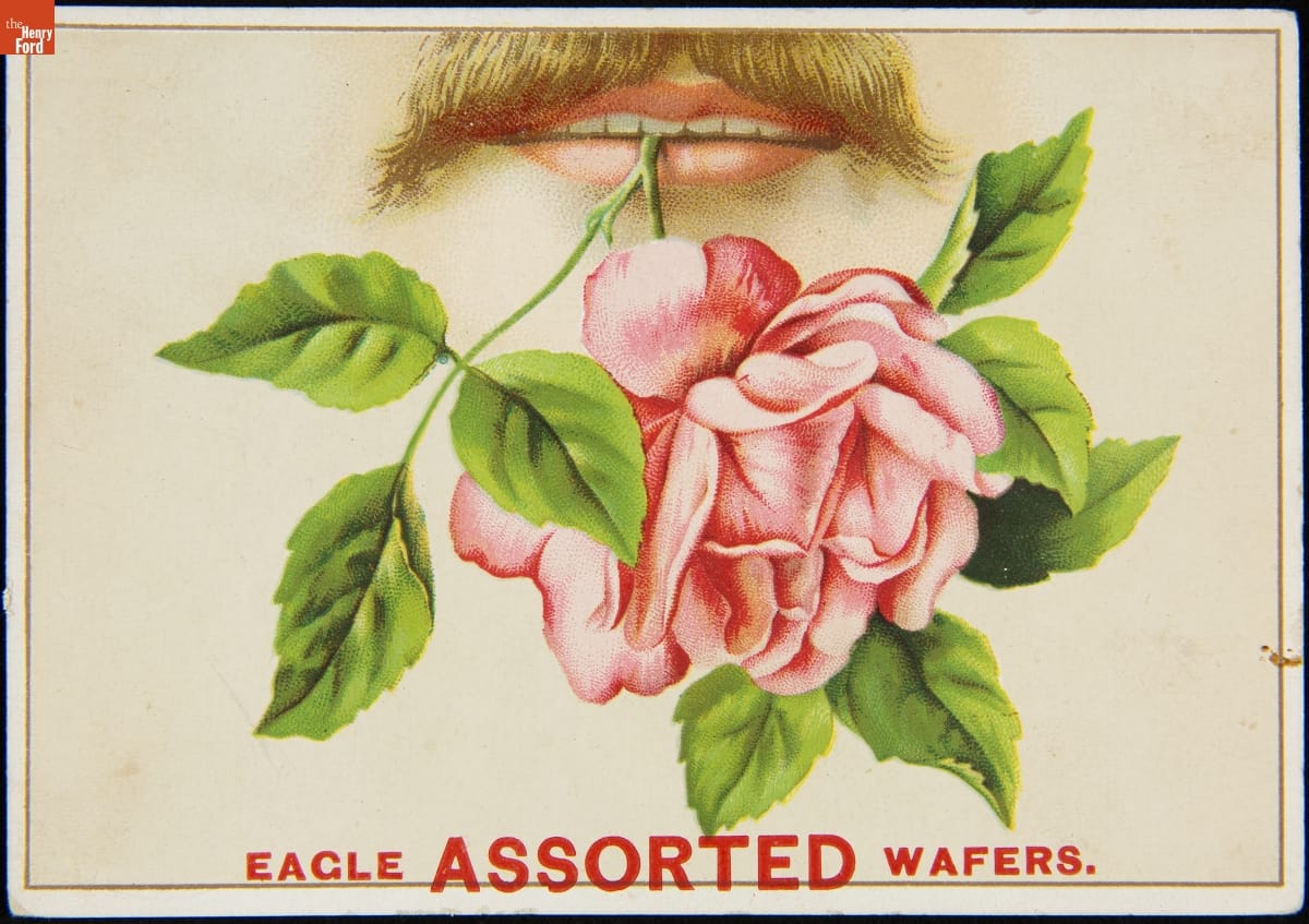 Trade Card for Eagle Assorted Wafers, 1880-1900