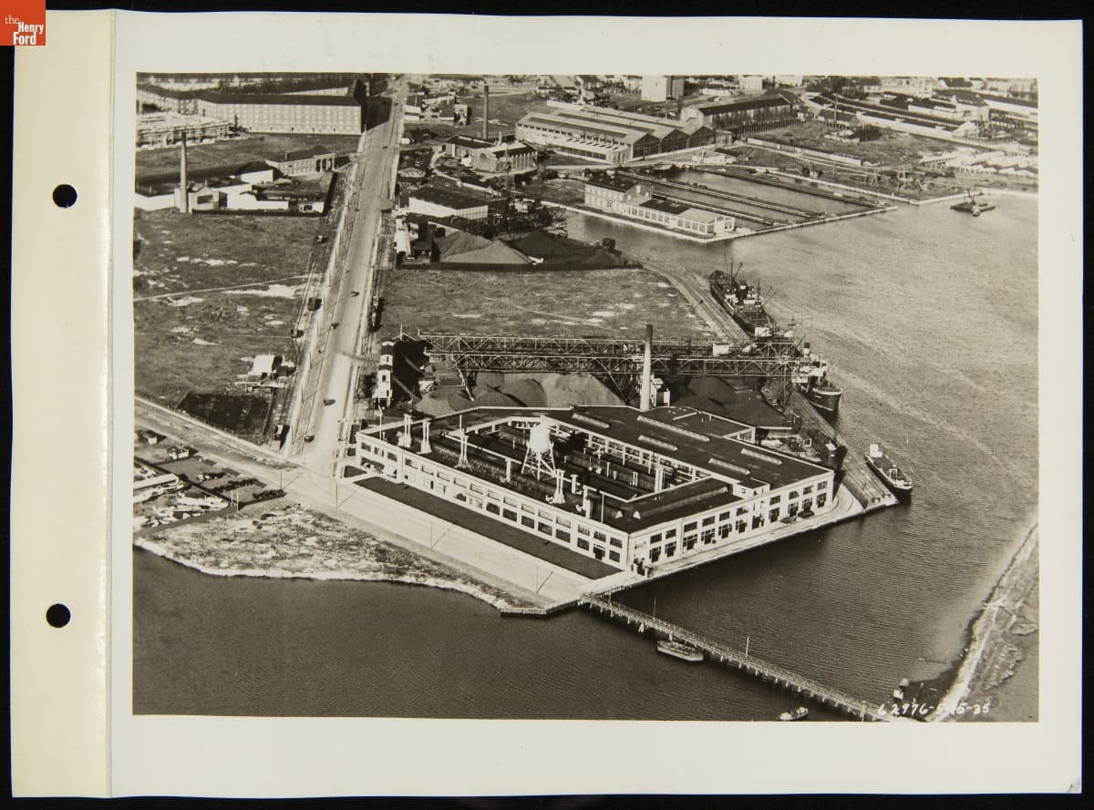 Aerial View of Ford Motor Company Branch in Copenhagen, Denmark, May 15, 1935