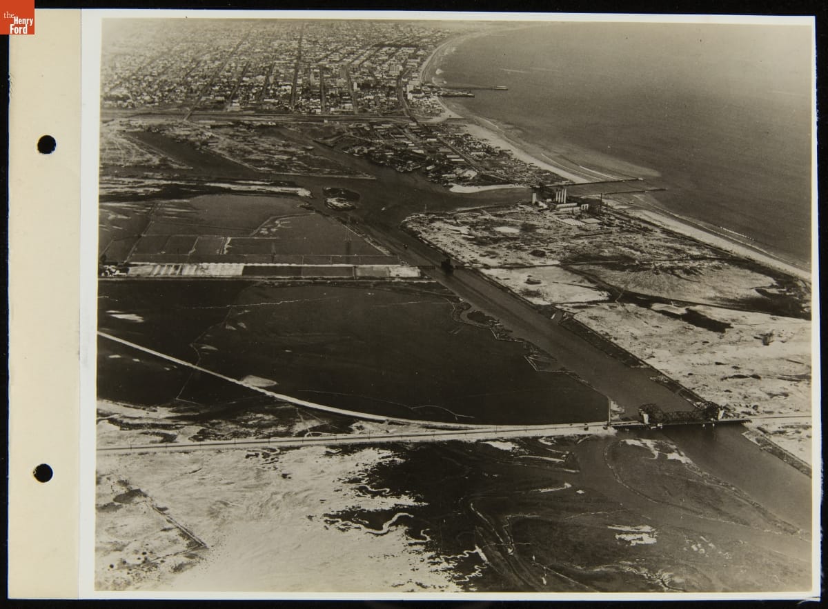 Aerial View of Ford Motor Company Branch in Long Beach, California, February 27, 1939