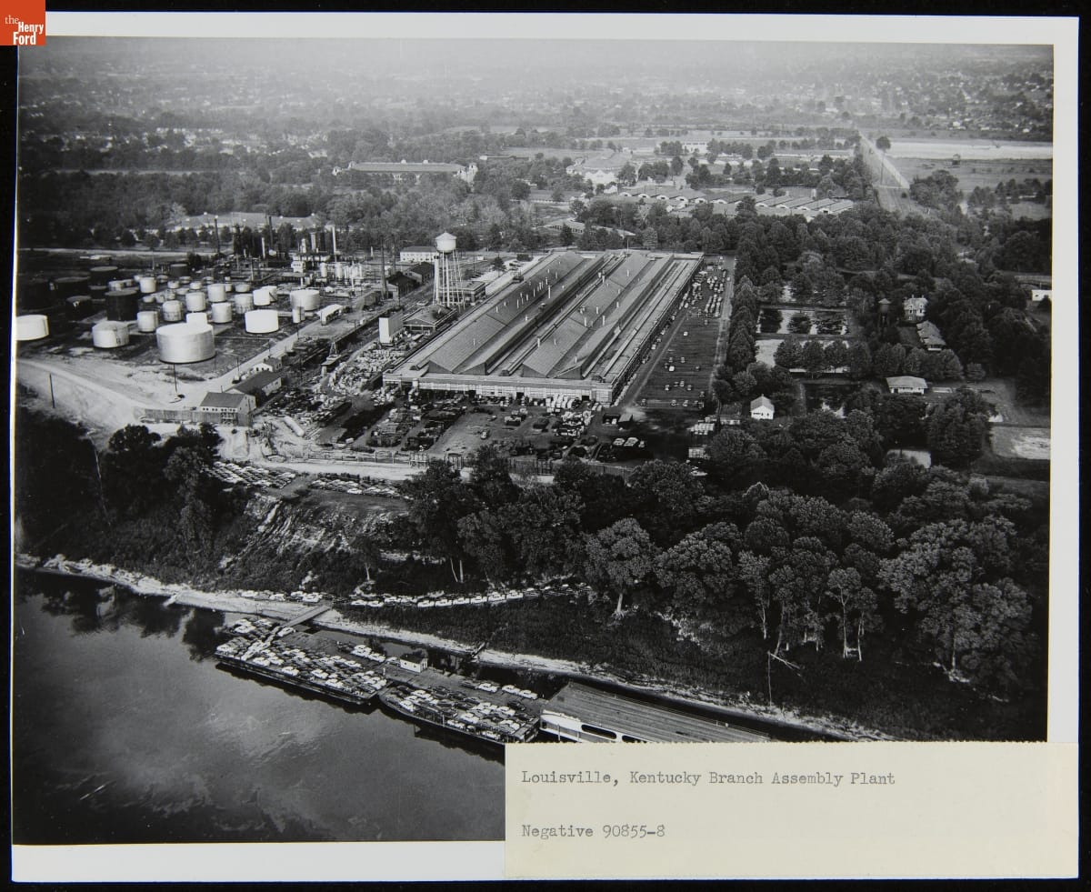 Aerial View of Ford Motor Company Branch in Louisville, Kentucky, September 13, 1948