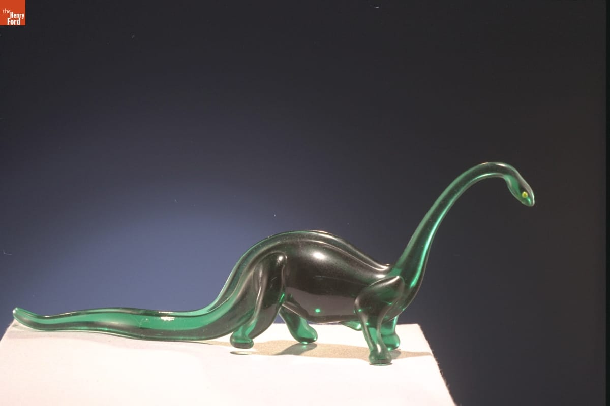 Miniature Glass Figure, Brontosaurus, 1955-1985