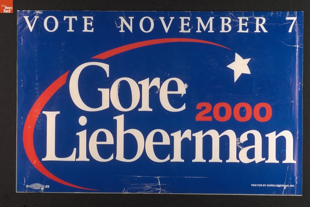 "Gore Lieberman 2000" Campaign Lawn Sign