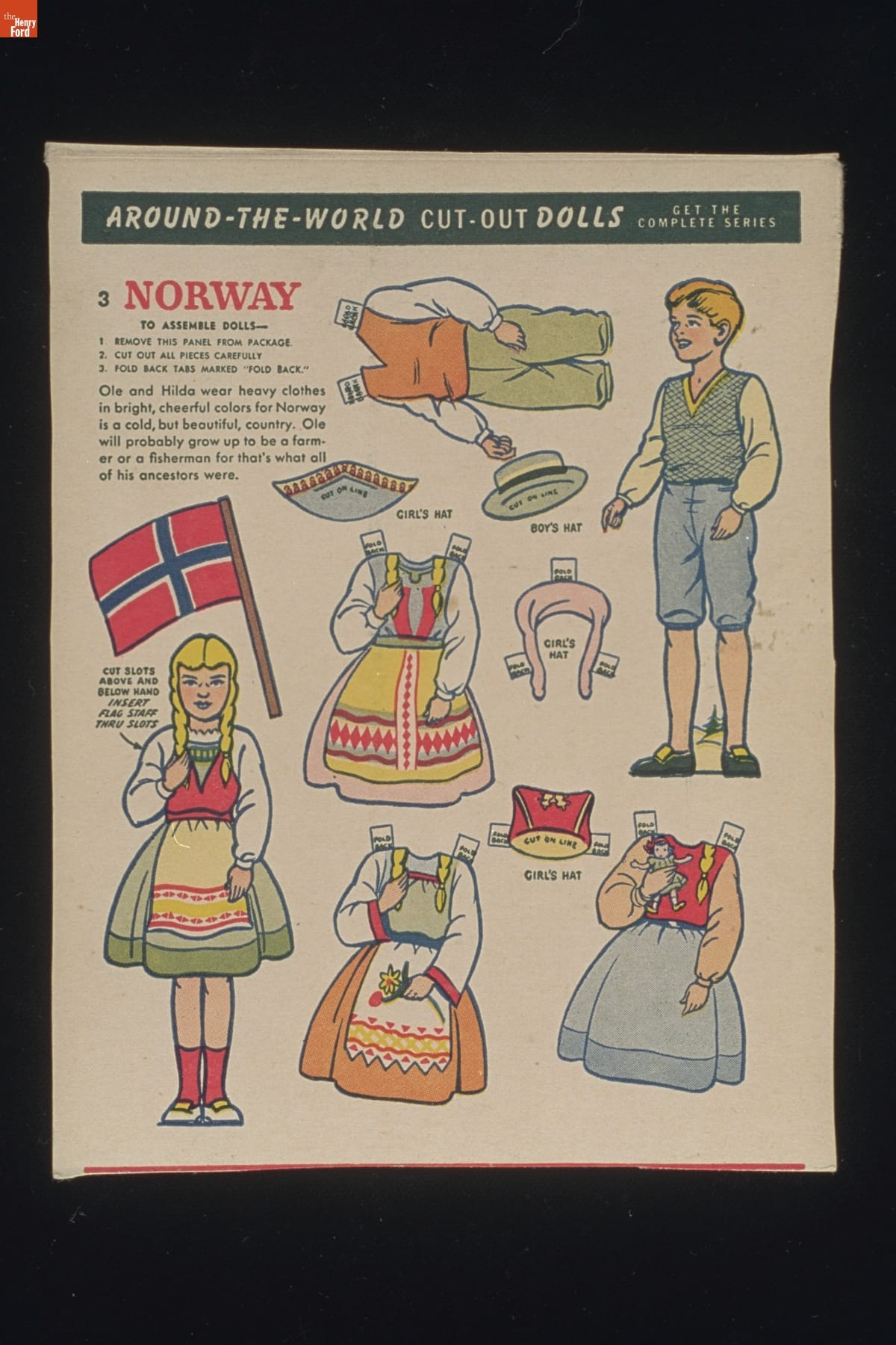 Kellogg's Krumbles Around-the-World Cut-Out Dolls, Norway, 1946-1949