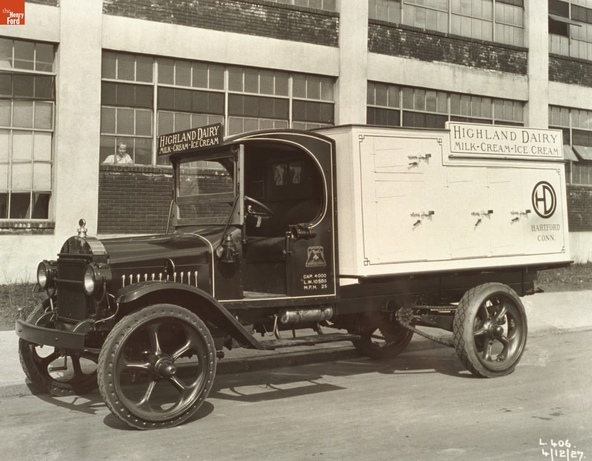 Mack Model AB Truck, "Highland Dairy," April 12, 1927