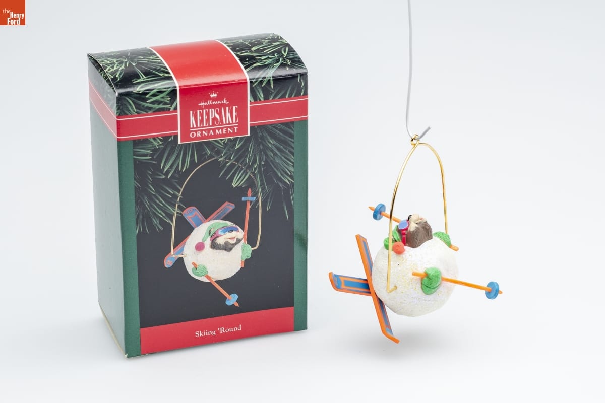 Hallmark "Skiing 'Round" Christmas Ornament, 1992