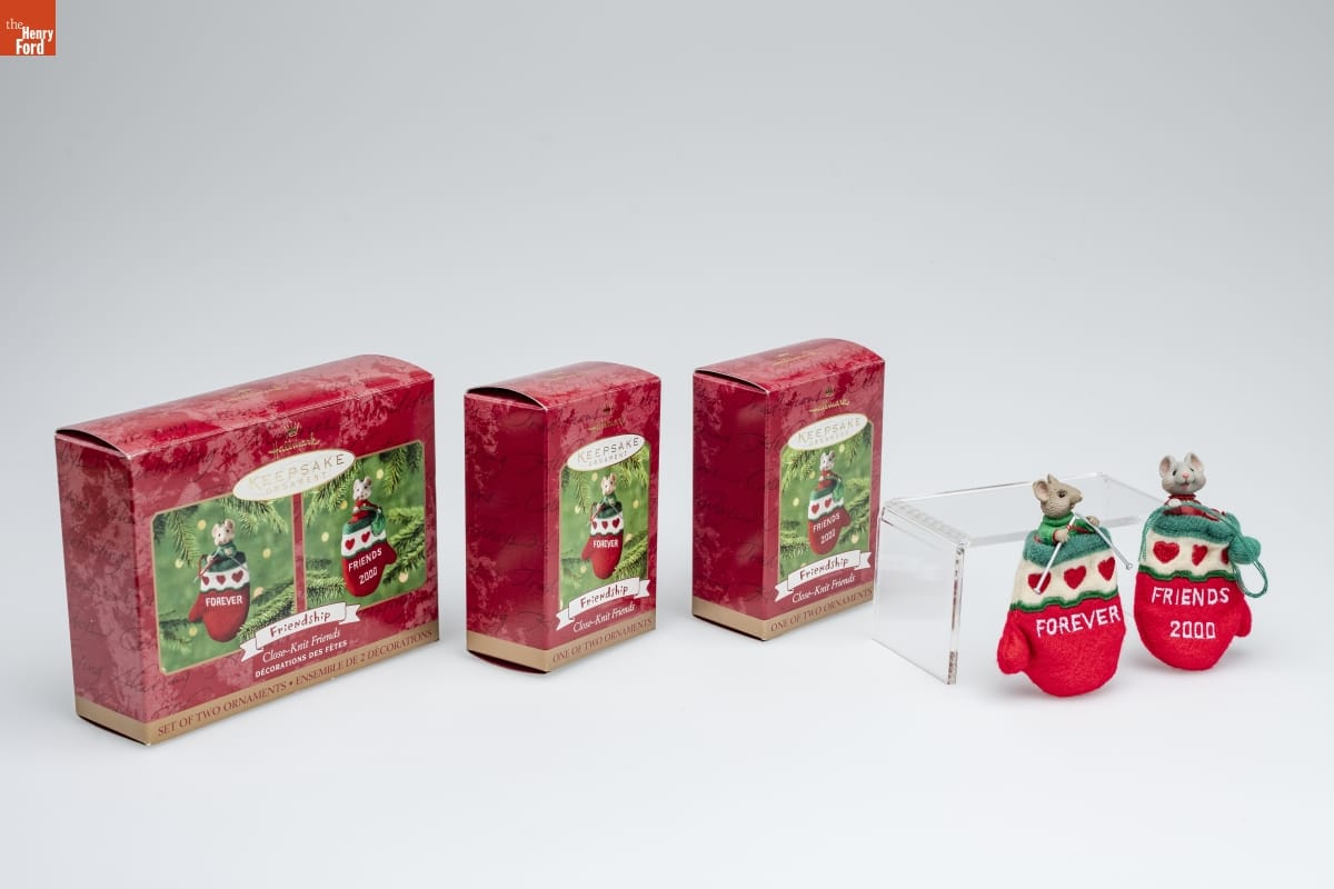 Hallmark "Friendship: Close-Knit Friends" Christmas Ornaments, 2000
