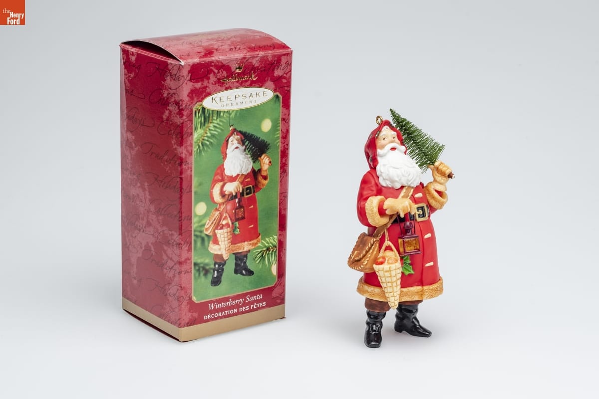 Hallmark "Winterberry Santa" Christmas Ornament, 2000