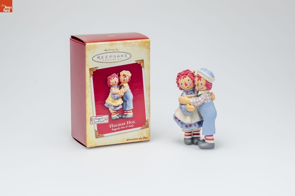 Hallmark "Raggedy Ann & Andy: Holiday Hug" Christmas Ornament, 2004