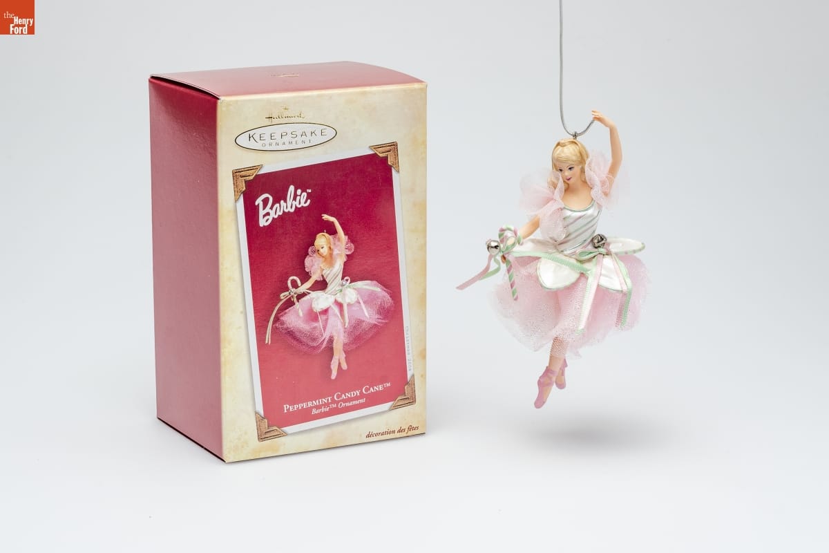 Hallmark "Barbie: Peppermint Candy Cane" Christmas Ornament, 2004