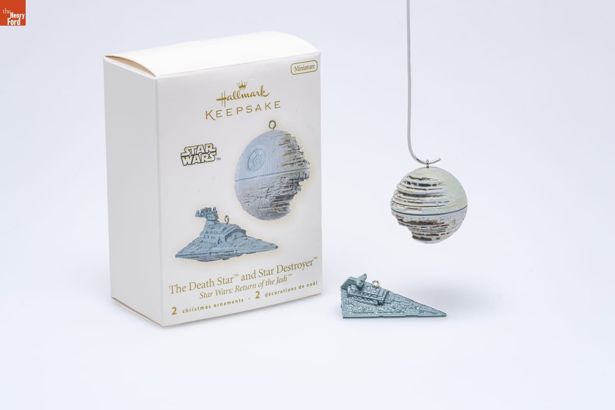 Hallmark "Star Wars Return of the Jedi: The Death Star and Star Destroyer" Miniature Christmas Ornaments, 2008